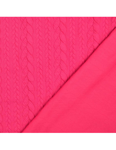 Verdrillter Sweatstoff - Fuchsia