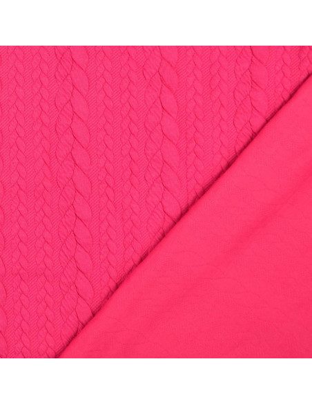 Verdrillter Sweatstoff - Fuchsia