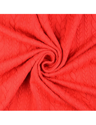 Verdrillter Sweatstoff - Rot