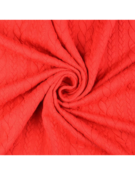 Verdrillter Sweatstoff - Rot