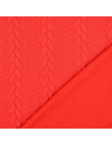 Verdrillter Sweatstoff - Rot