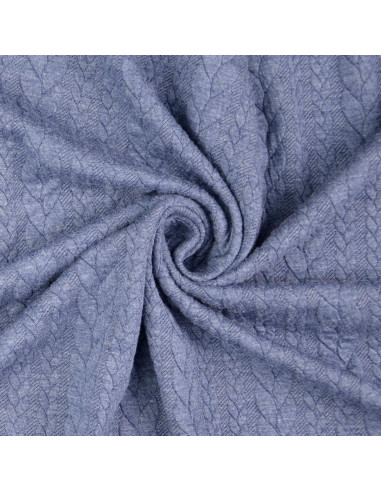 Verdrillter Sweatstoff - Denim