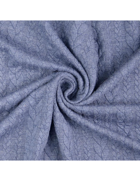 Verdrillter Sweatstoff - Denim