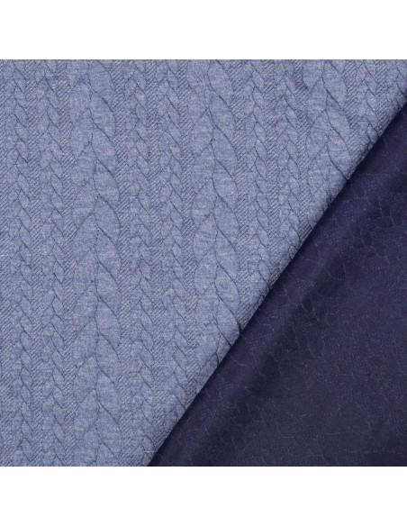 Verdrillter Sweatstoff - Denim