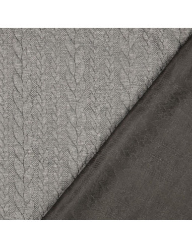 Verdrillter Sweatstoff - Dunkelgrau