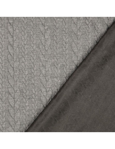 Verdrillter Sweatstoff - Dunkelgrau