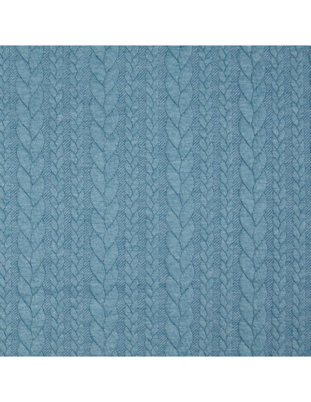 Verdrillter Sweatstoff - Petrolblau