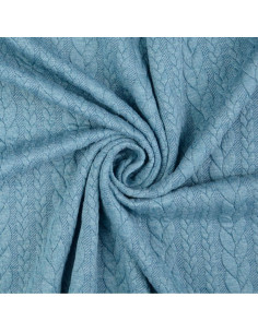 Verdrillter Sweatstoff - Petrolblau 2