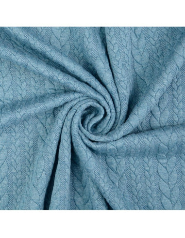 Verdrillter Sweatstoff - Petrolblau