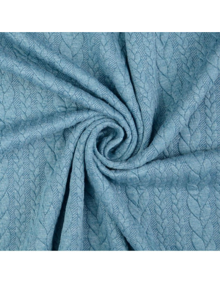 Verdrillter Sweatstoff - Petrolblau