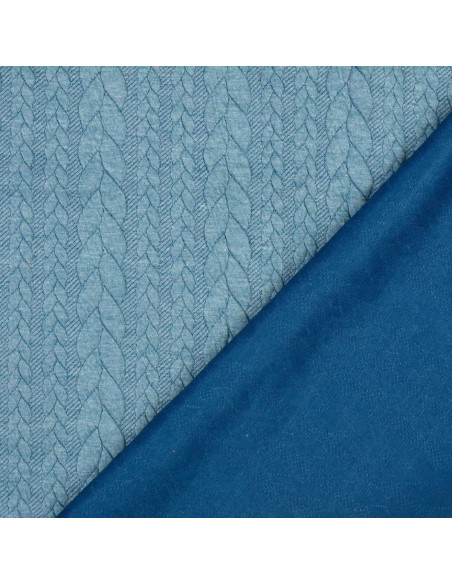 Verdrillter Sweatstoff - Petrolblau