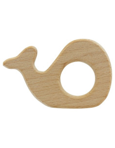 Beißring aus Holz - Wal