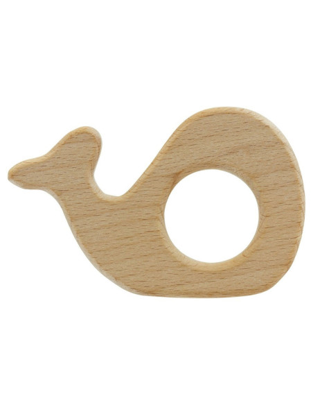Beißring aus Holz - Wal