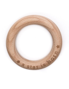 Beißring aus Holz 70 mm - Ein Stern ist geboren
