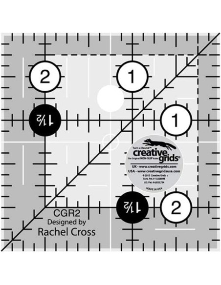 Quiltlineal quadratisch 2,5" x 2,5" Creative Grids