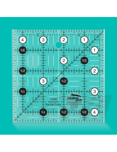 Quadratische Quilt-Schablone 4,5" x 4,5" Creative Grids
