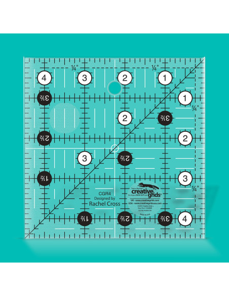 Quadratische Quilt-Schablone 4,5" x 4,5" Creative Grids