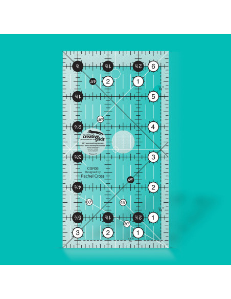 Rechteckige Quilt-Schablone 3,5" x 6,5" Creative Grids