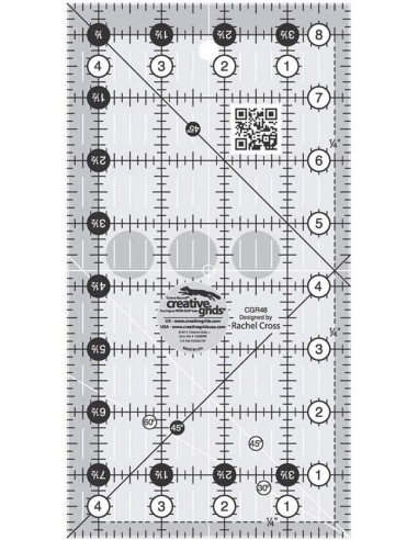 Rechteckiges Quiltlineal 4,5" x 8,5" Creative Grids