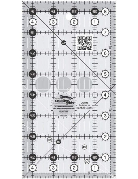 Rechteckiges Quiltlineal 4,5" x 8,5" Creative Grids