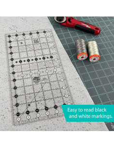 Rechteckige Quilt-Schablone 6,5" x 12,5" Creative Grids 2
