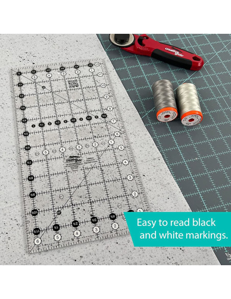 Rechteckige Quilt-Schablone 6,5" x 12,5" Creative Grids