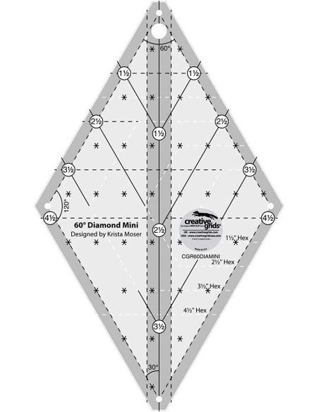 Diamant Mini 60° Quiltlineal Creative Grids