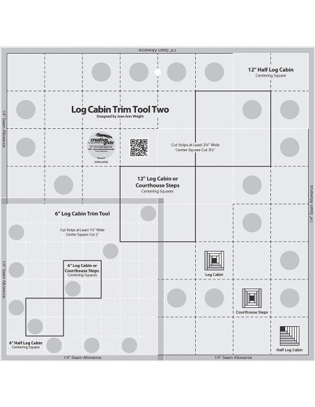 Log Cabin Trim Tool Two Creative Grids Lineal