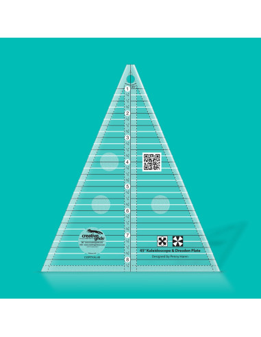 Kaleidoskop-Dreieck- und Dresden-Teller-Schablone von Creative Grids