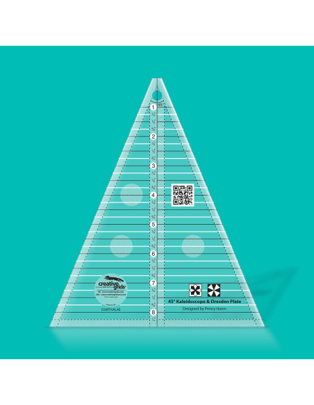 Kaleidoskop-Dreieck- und Dresden-Teller-Schablone von Creative Grids