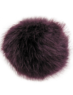 Kunstfellbommel 10 cm - Aubergine