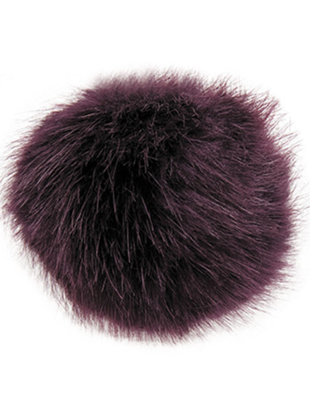 Kunstfellbommel 10 cm - Aubergine