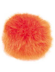 Kunstfellbommel 10 cm - Orange