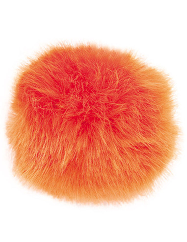Kunstfellbommel 10 cm - Orange