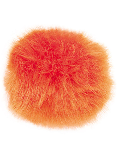 Kunstfellbommel 10 cm - Orange