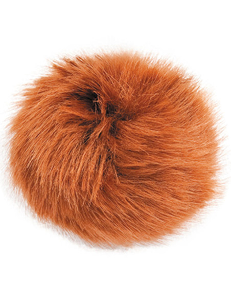 Kunstpelz-Bommel 10 cm - Fuchsbraun