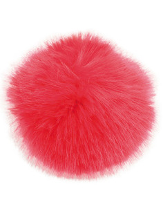 Kunstfellbommel 10 cm - Rot