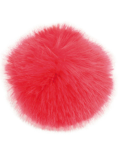 Kunstfellbommel 10 cm - Rot
