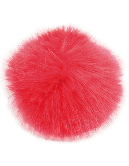 Kunstfellbommel 10 cm - Rot