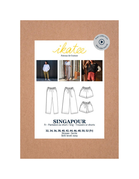 Hosen- und Shorts-Schnittmuster Singapur - Ikatee