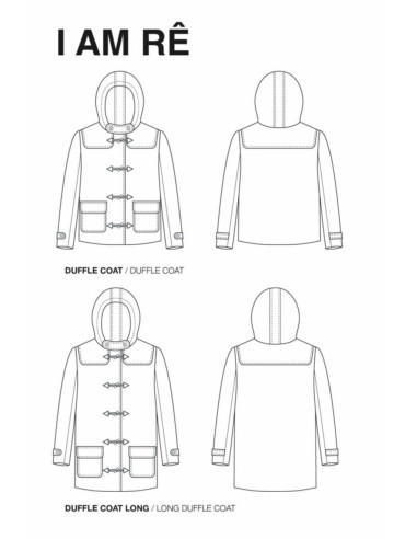 Dufflecoat-Schnittmuster Rê - I am patterns