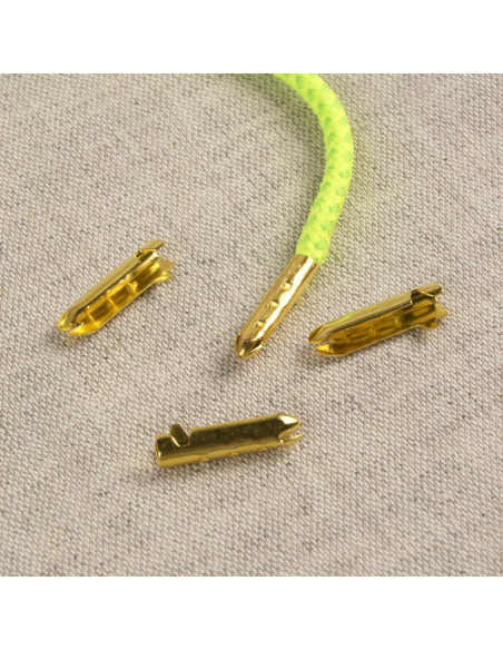 Metallkappen für Kordeln und Schnürsenkel - Gold