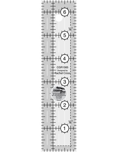Rechteckiges Quiltlineal 1,5" x 6,5" Creative Grids