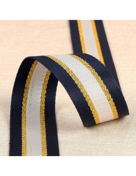 Lurex-Schultergurt - Marineblau und Gold
