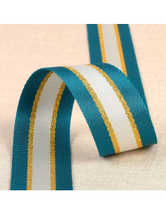 Lurex-Schultergurt - Entenblau und Gold