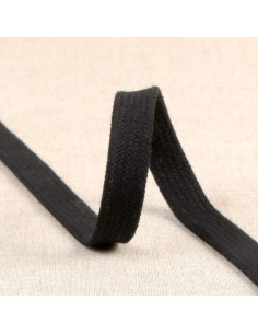 Flaches geflochtenes Band für Sweatshirt - Schwarz