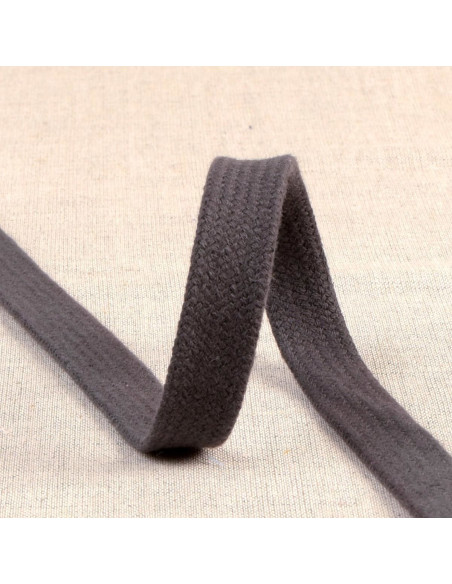 Flaches geflochtenes Band für Sweatshirt - Dunkelgrau