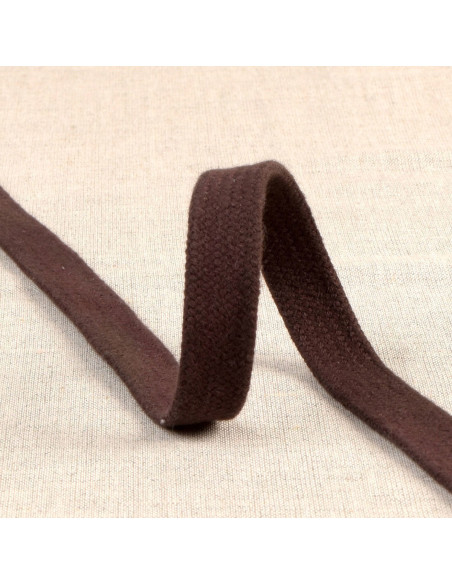 Flaches geflochtenes Band für Sweatshirt - Dunkelbraun