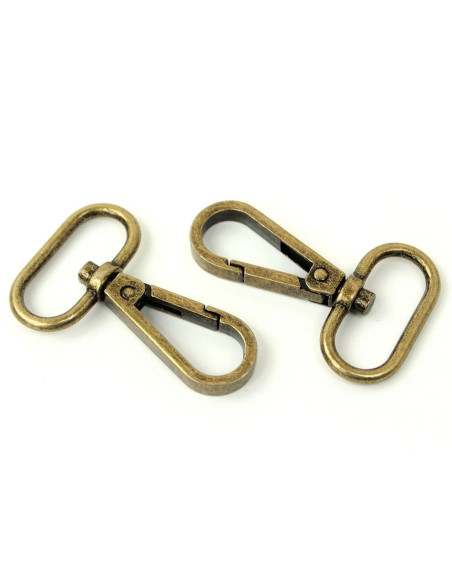 Set aus 2 Metallkarabinern - Antik 25 mm