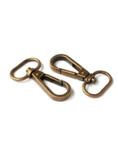 Set aus 2 Metallkarabinern - Antik 19 mm